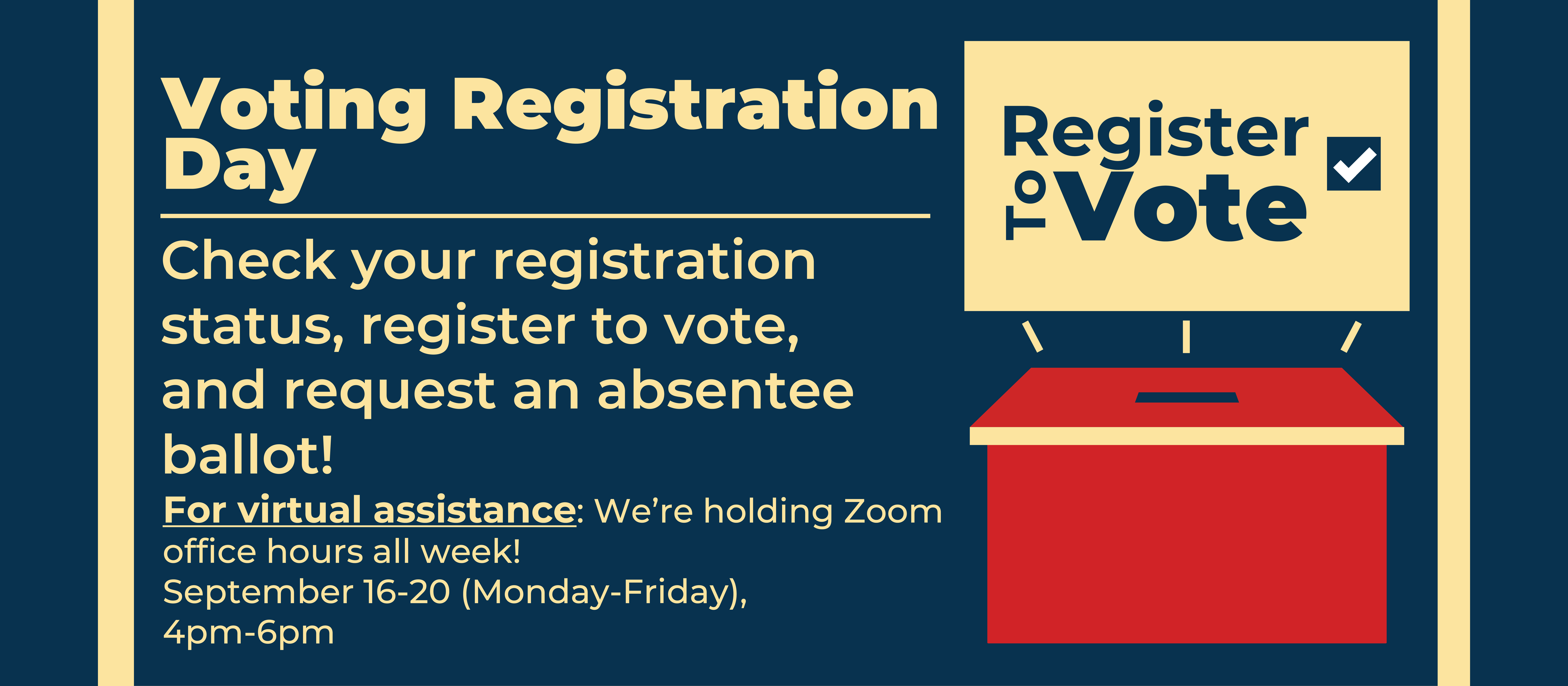 Click to sign up for virtual assistance with voter registration!